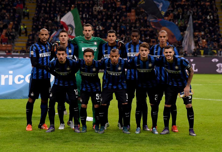 La foto di squadra dell&#39;Inter. Ansa